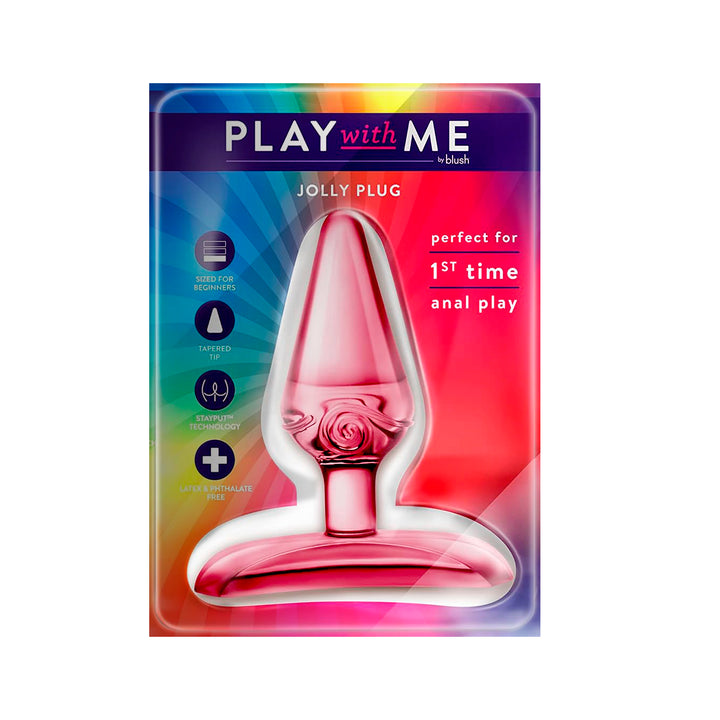 Blush Play with Me Jolly Plugs (24 per bowl) - Pink (1 UND)