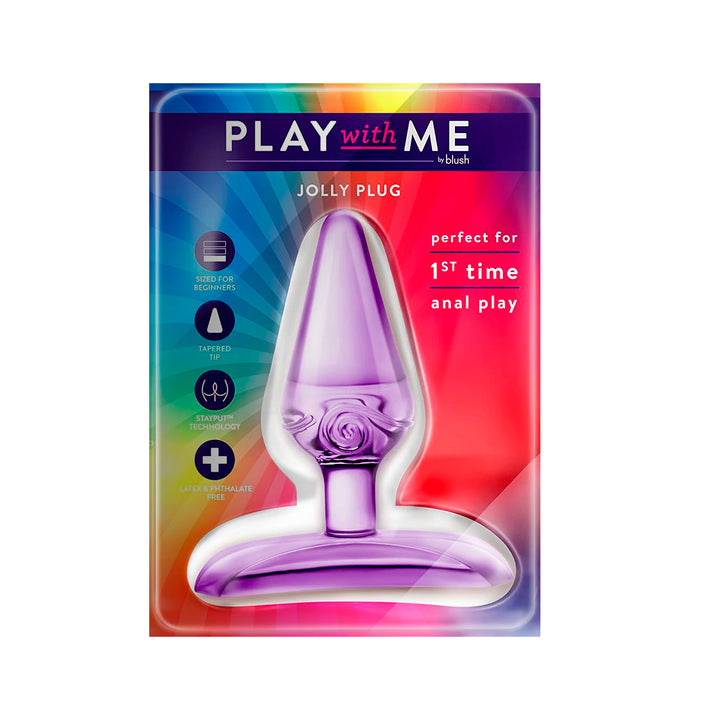 Blush Play with Me Jolly Plugs (24 per bowl)- Purple (1 UND)