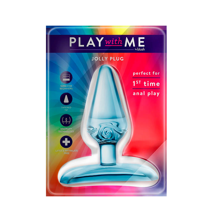 Blush Play with Me Jolly Plugs (24 per bowl) - Blue (1 UND)