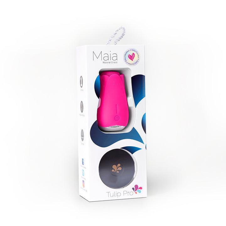 TULIP PRO 15-Function Silicone Suction Toy with Wireless Charge Pink