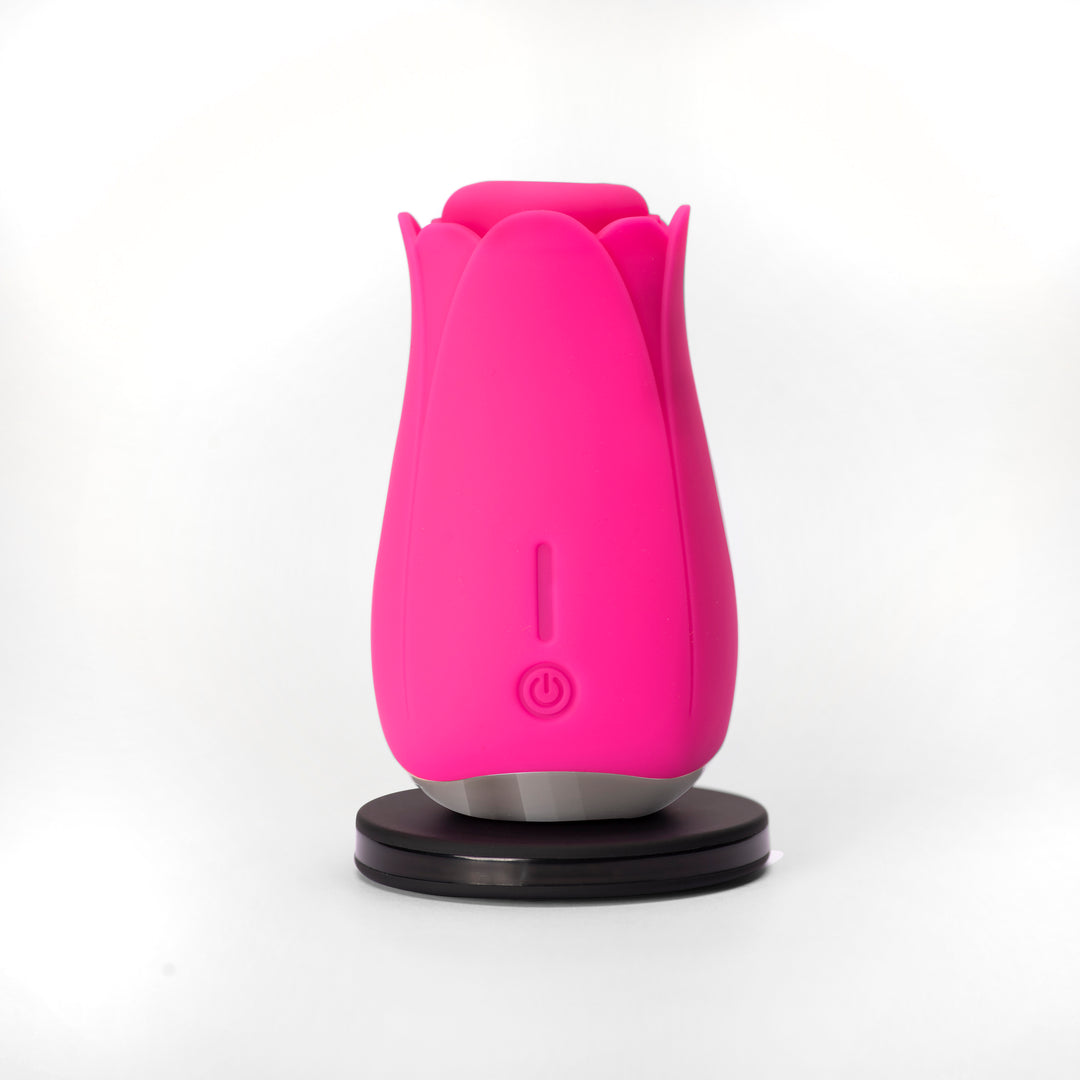 TULIP PRO 15-Function Silicone Suction Toy with Wireless Charge Pink