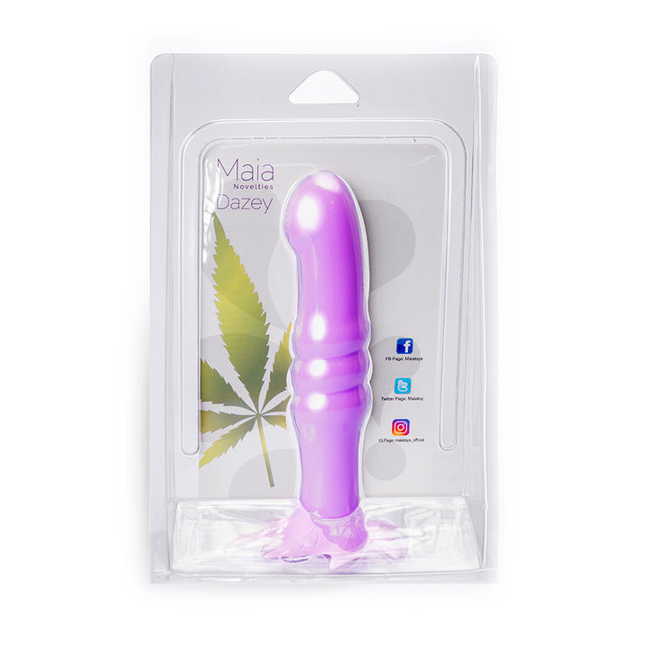 Maia Toys Dazey Cannabis Leaf Dong-Purple