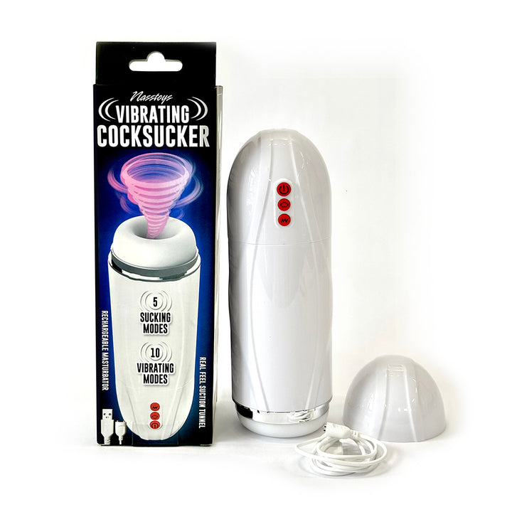 Nasstoys Vibrating Cocksucker Rechargeable Masturbator - White