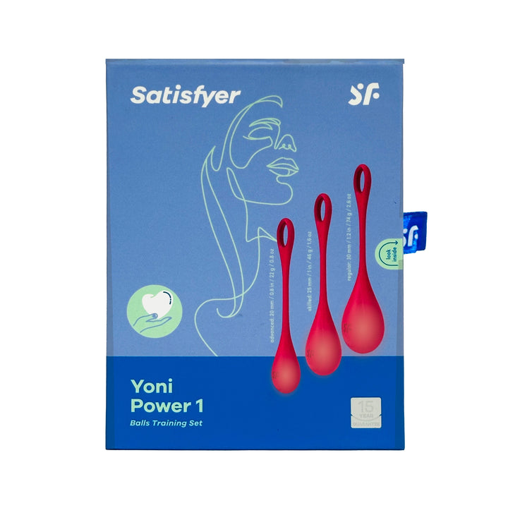 Satisfyer Yoni Power 1 Silicone Weighted Ben Wa Balls Set - Red