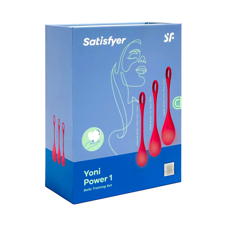 Satisfyer Yoni Power 1 Silicone Weighted Ben Wa Balls Set - Red