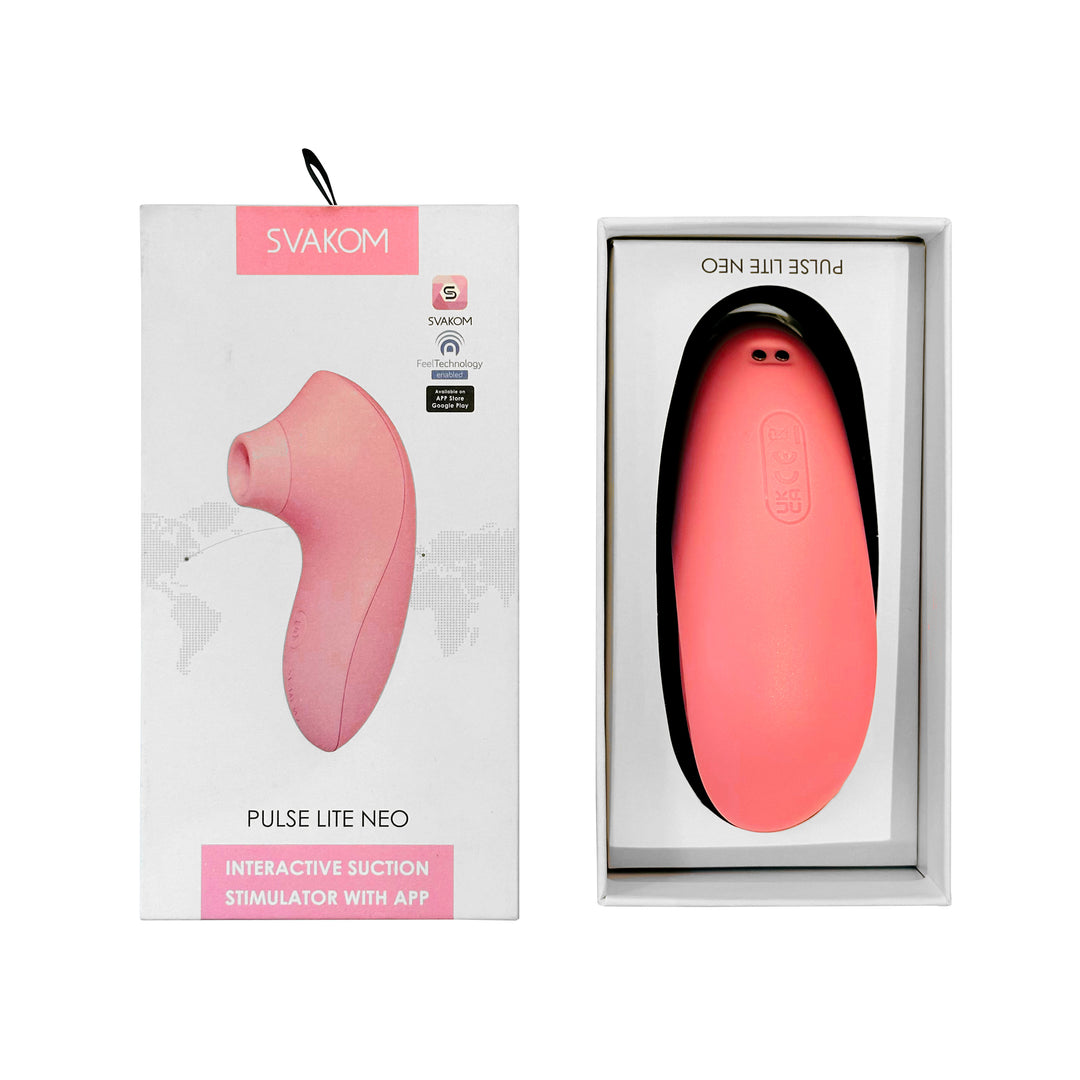 Svakom  Pulse Lite Neo Interactive Suction Stimulator - Pale Rosette