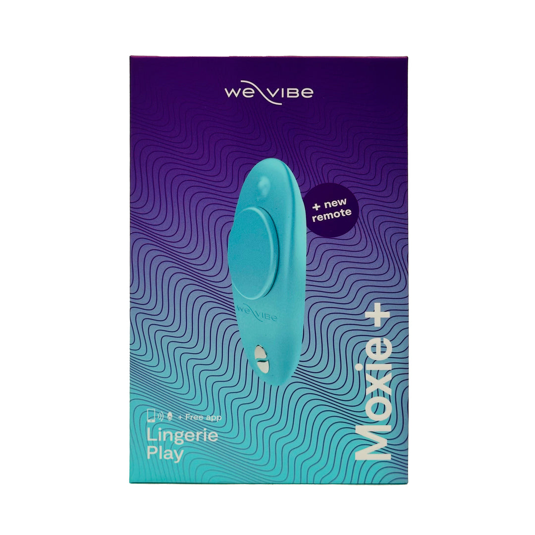 We-Vibe Moxie+ Wearable Silicone Panty Vibe - Aqua