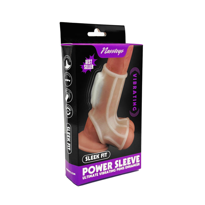 Nasstoys Vibrating Power Sleeve Sleek Fit - White